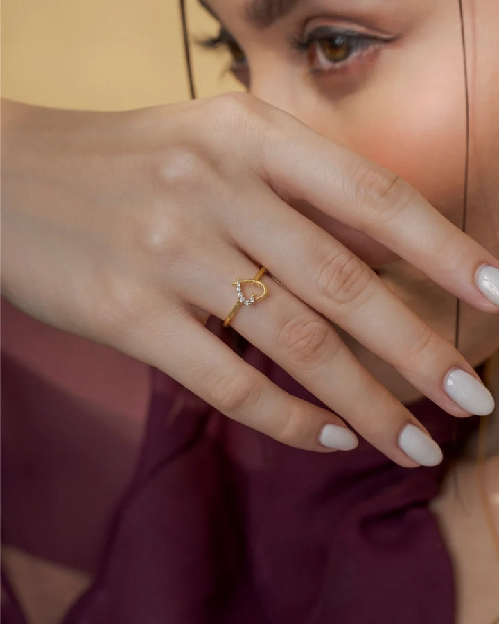Half Heart Ring