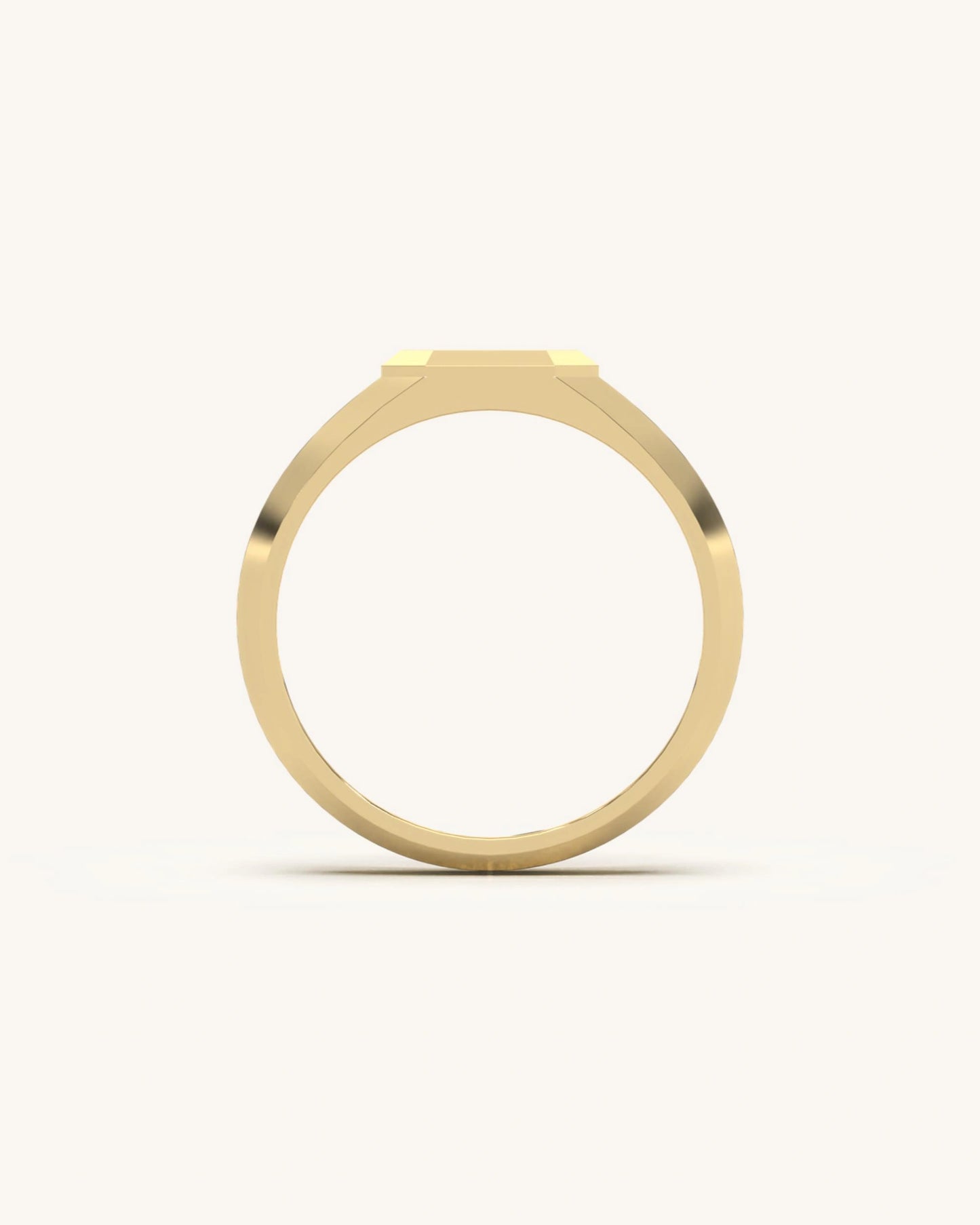 Mossanite Pave Signet Ring