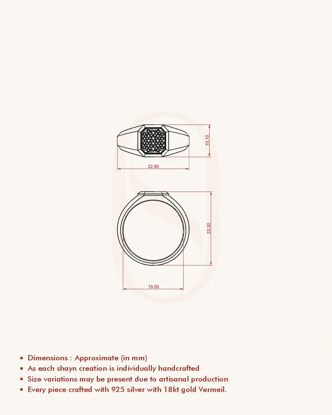 Mossanite Pave Signet Ring