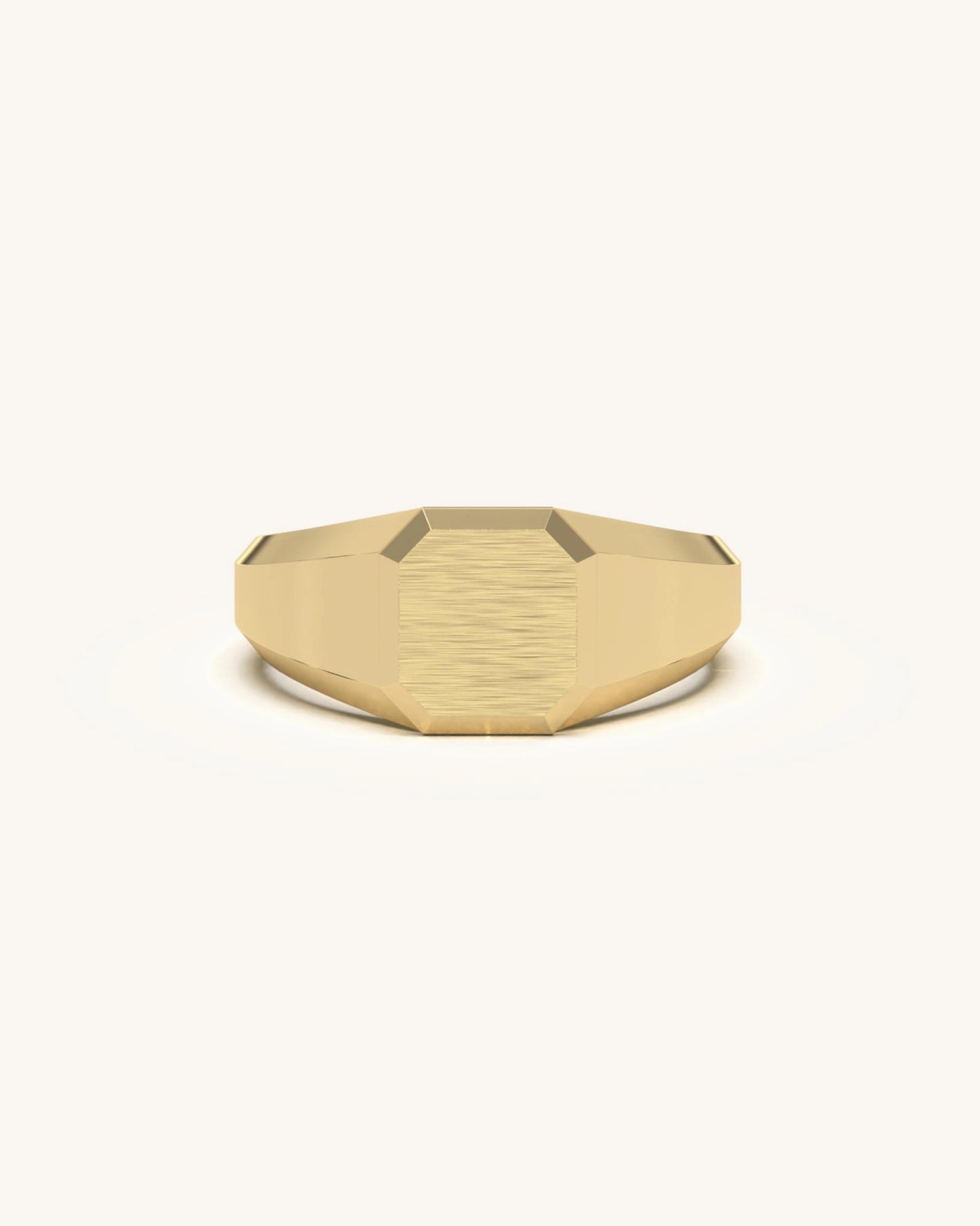 Matte Gold Signet Ring