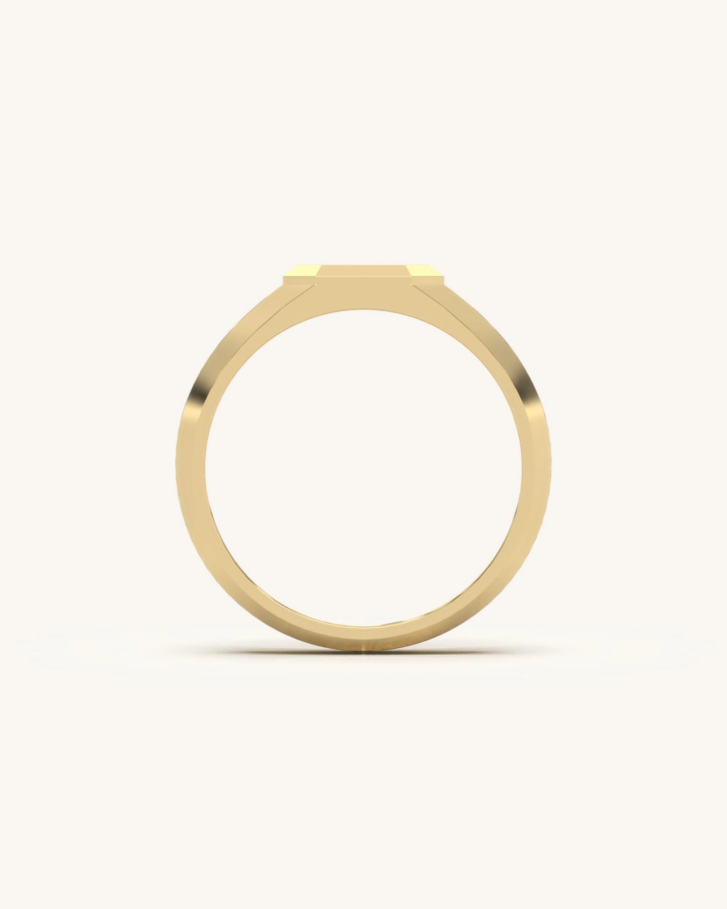 Matte Gold Signet Ring