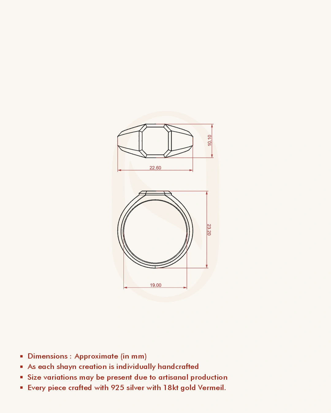 Matte Gold Signet Ring