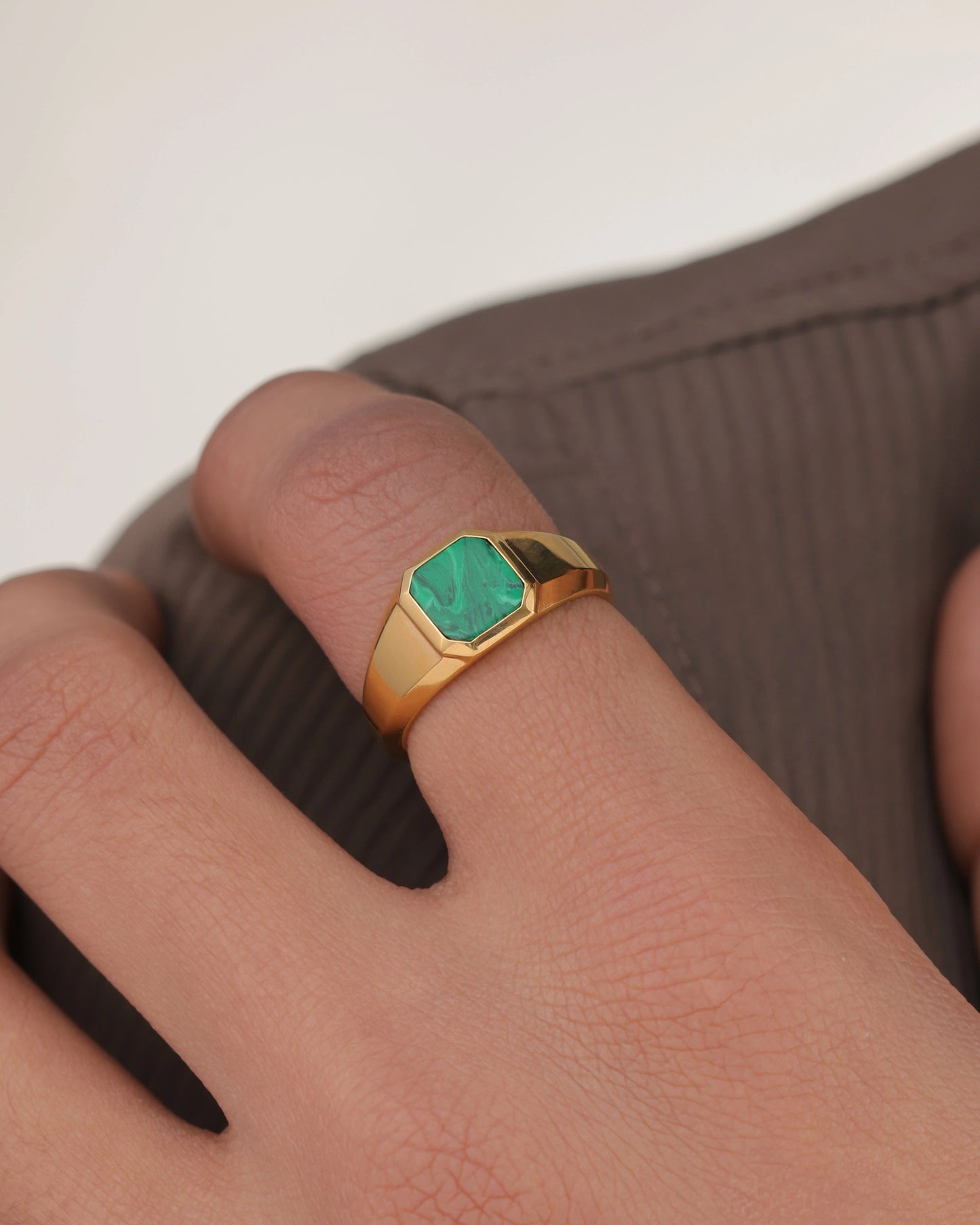Malachite Signet Ring