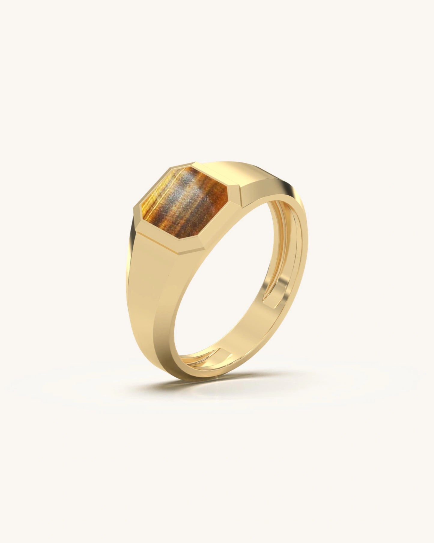 Tiger Eye Signet Ring