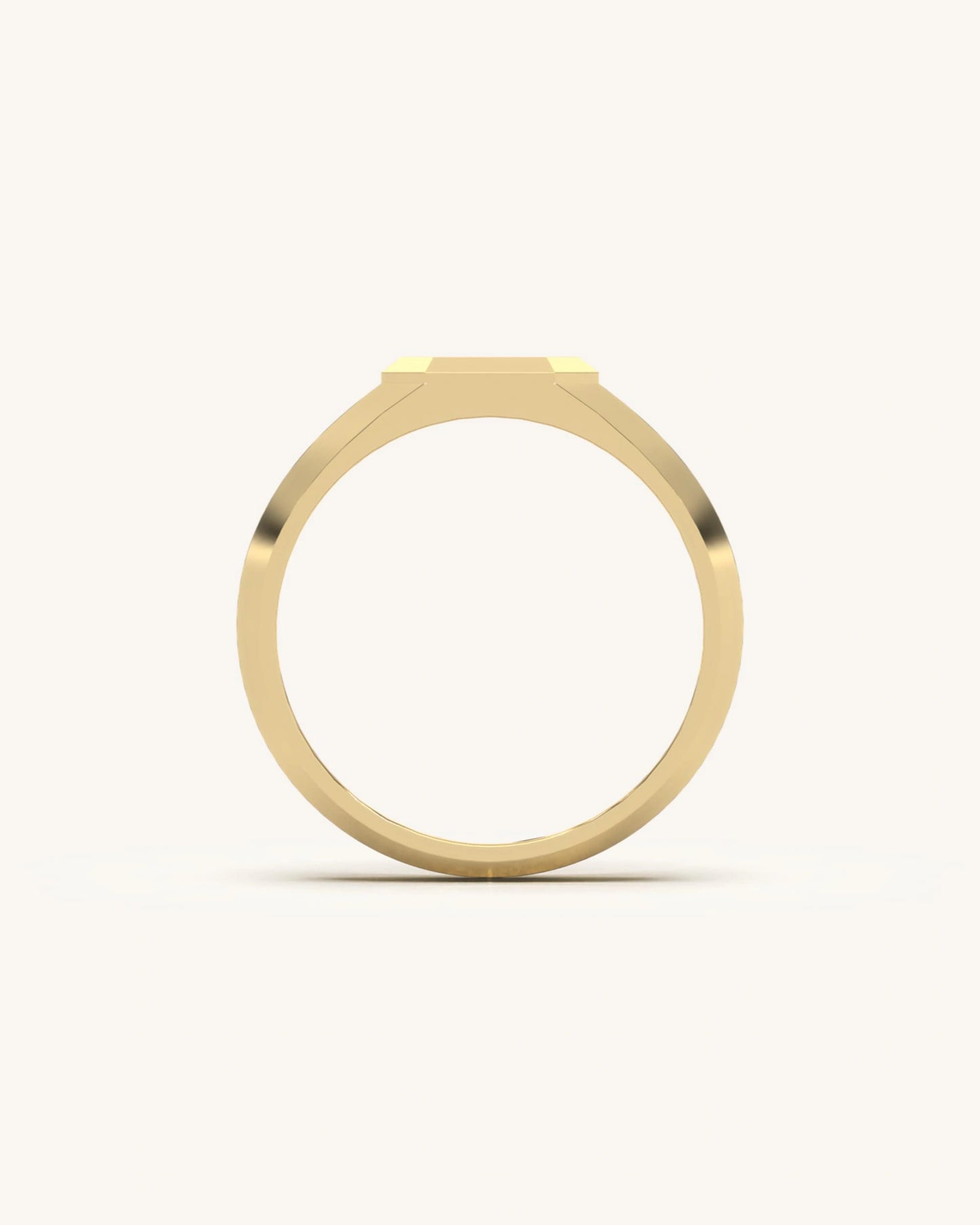 Champagne Pave Signet Ring