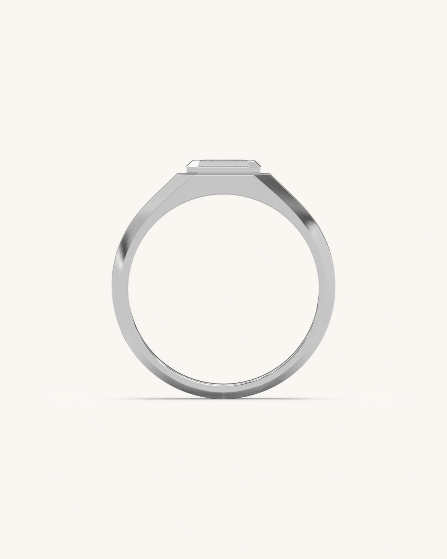 Emerald Bezel Solitaire Band