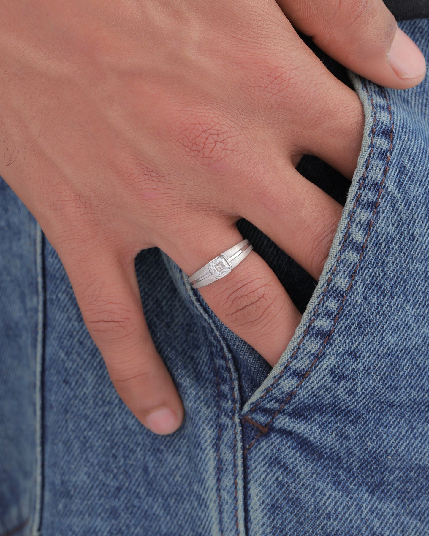 Radiant Bezel Solitaire Band