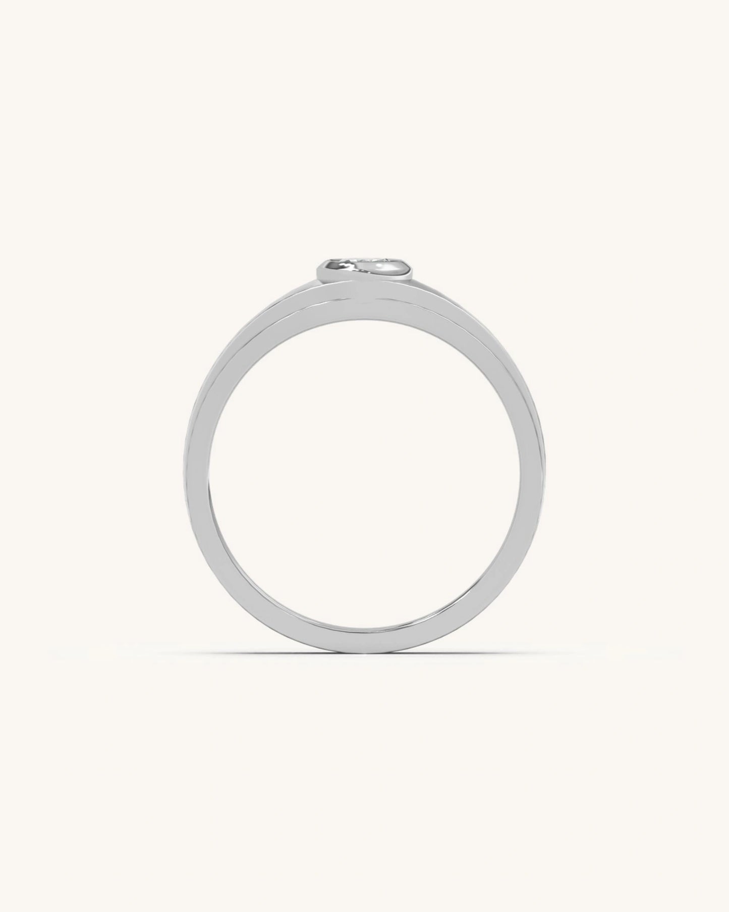 Oval Bezel Solitaire Band