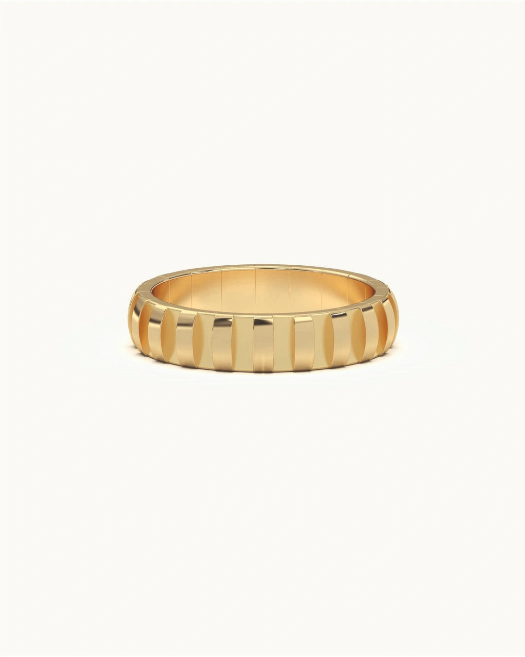 Silver rings for mens with price grooved band in 8KT Gold Vermeil finish