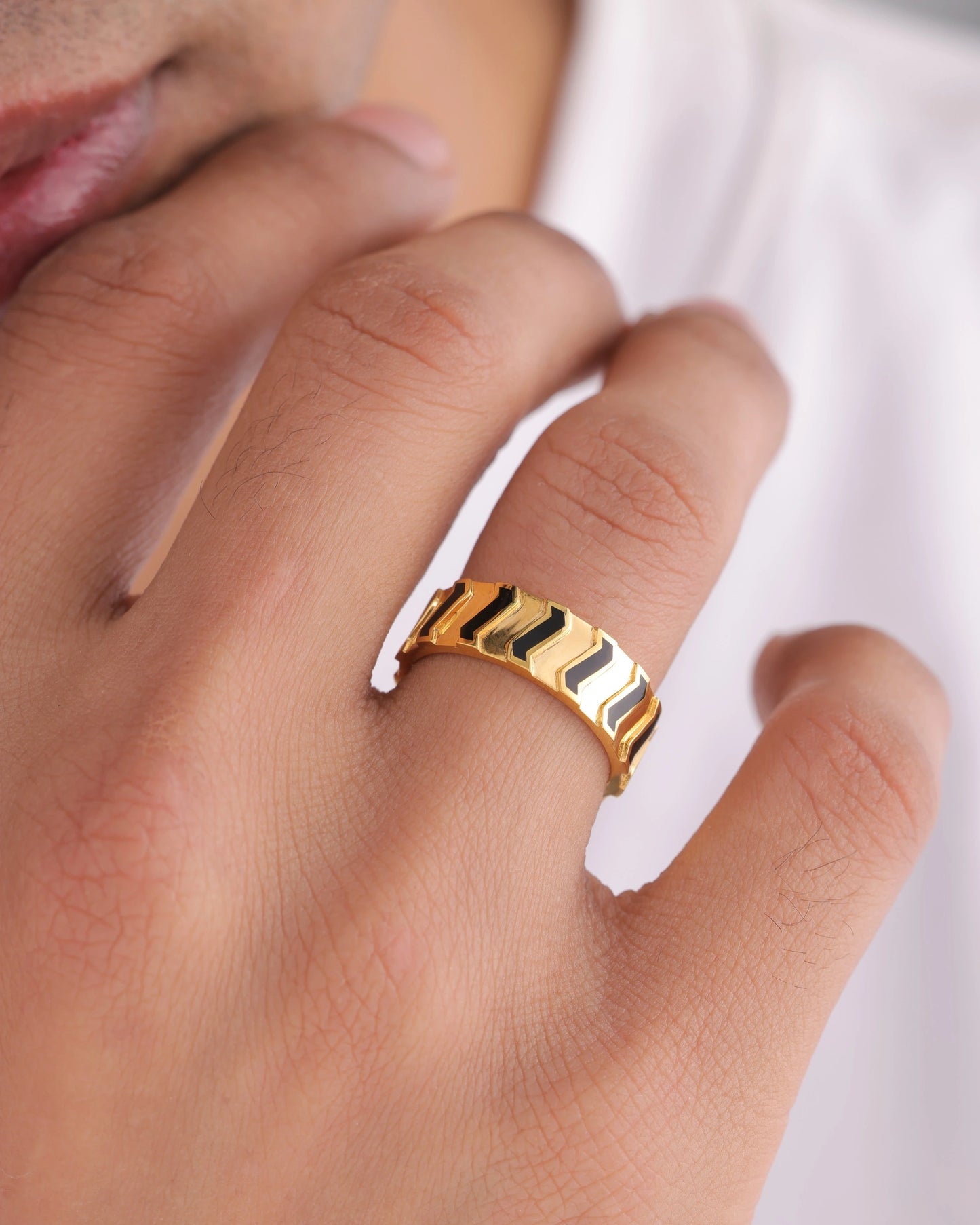 Chevron Inlay Band