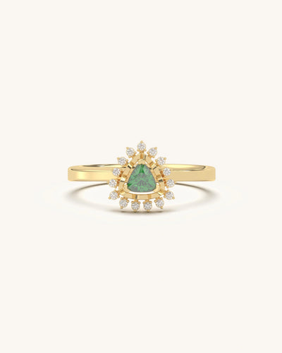Emerald Crown Ring