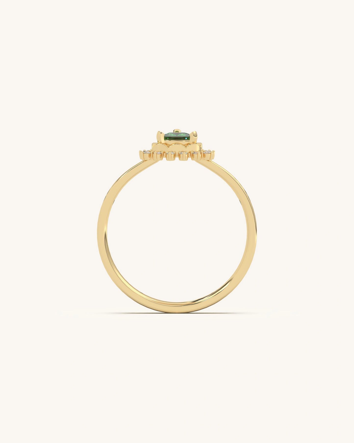 Emerald Crown Ring