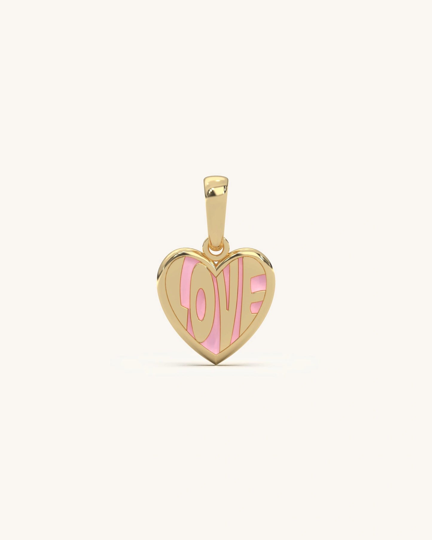 Charms heart pendant with LOVE enamel motif