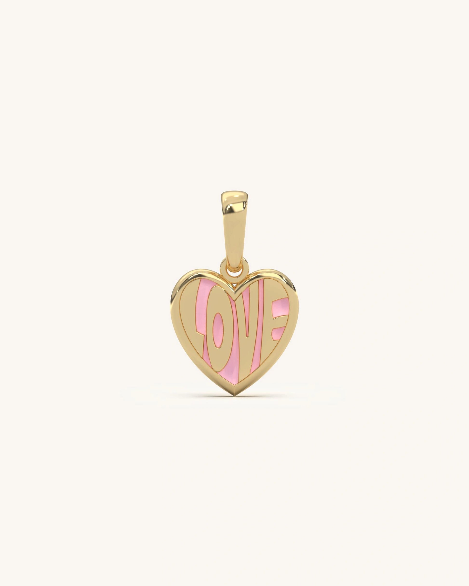 Charms heart pendant with LOVE enamel motif