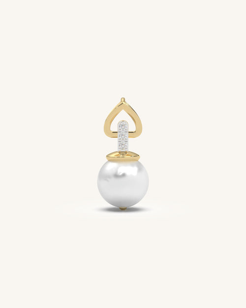 Pendant with pearl chain in 925 Sterling Silver 18KT Gold Vermeil