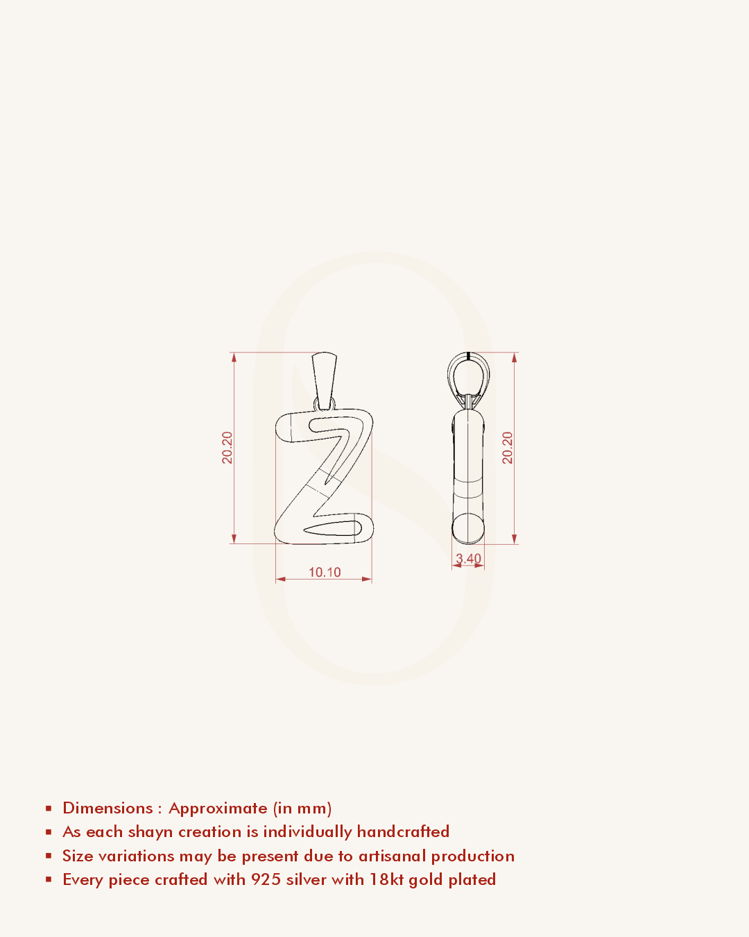 Z Initial Pendant