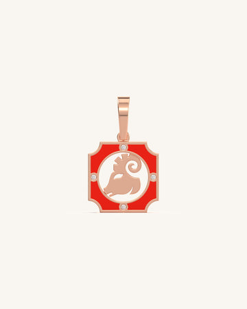 Desired Aries Zodiac Ceramic Pendant