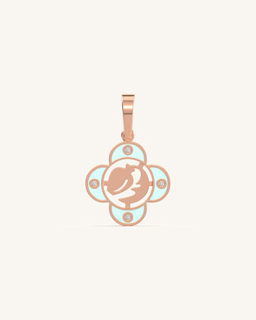 Desired Aquarius Zodiac Ceramic Pendant