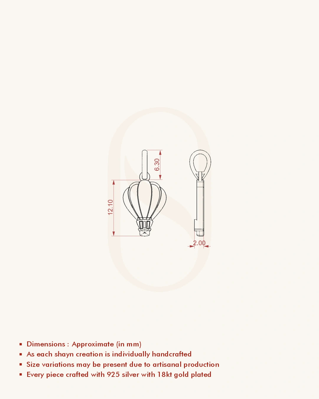 Balloon Charm Pendant