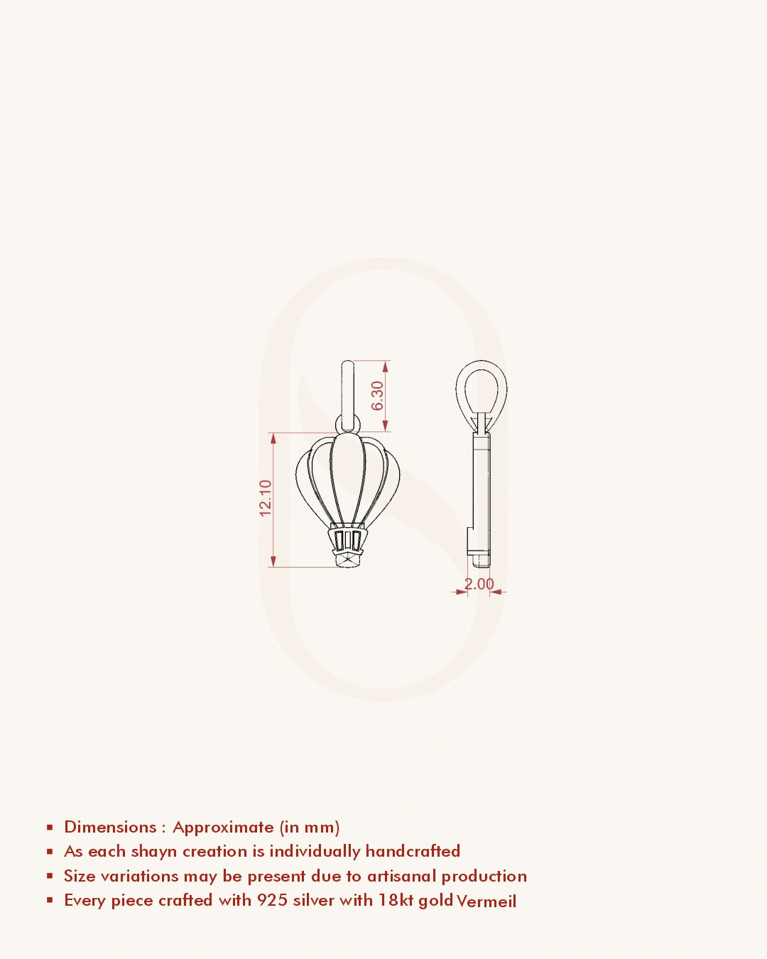 Balloon Charm Pendant