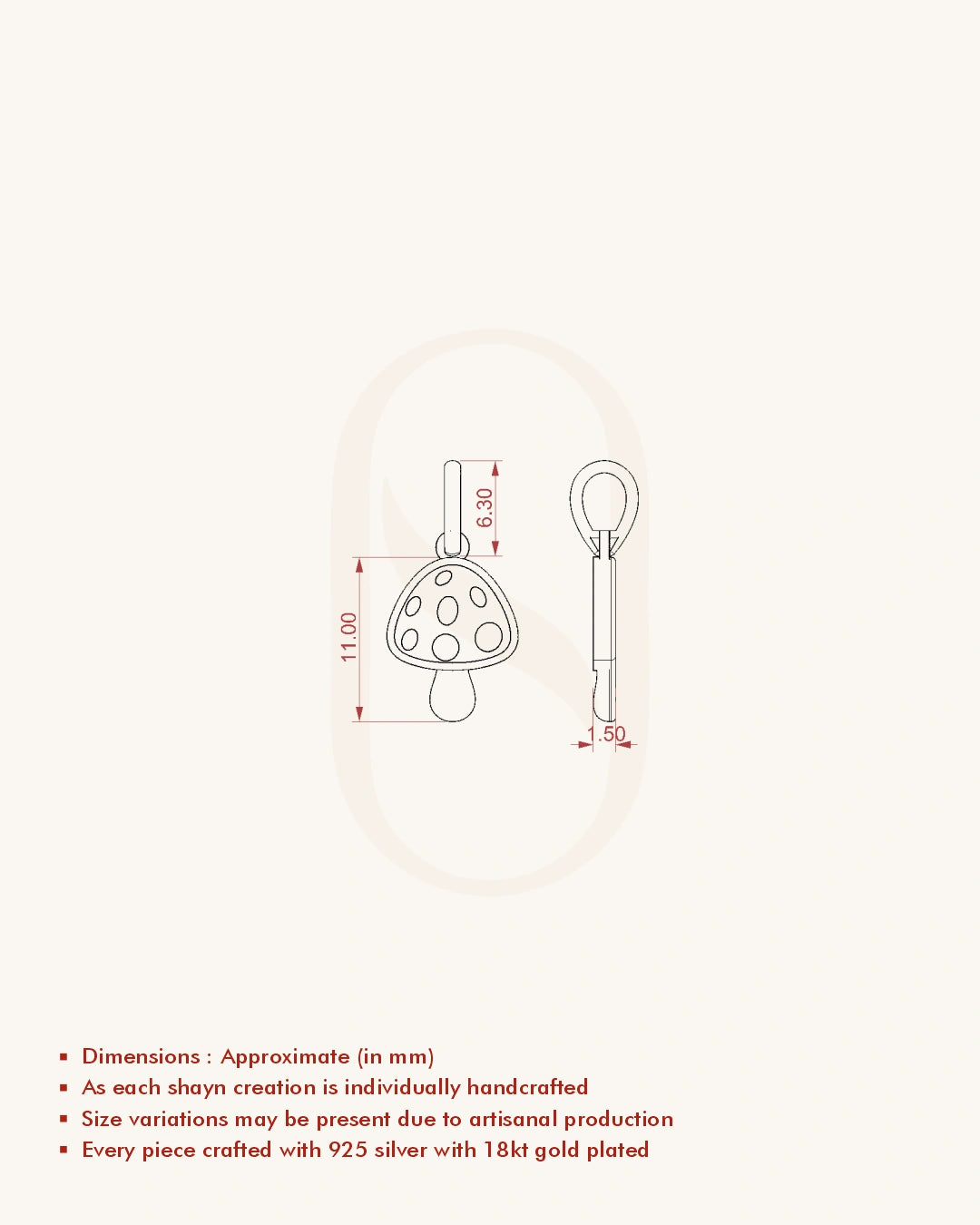 Mushroom Style Pendant