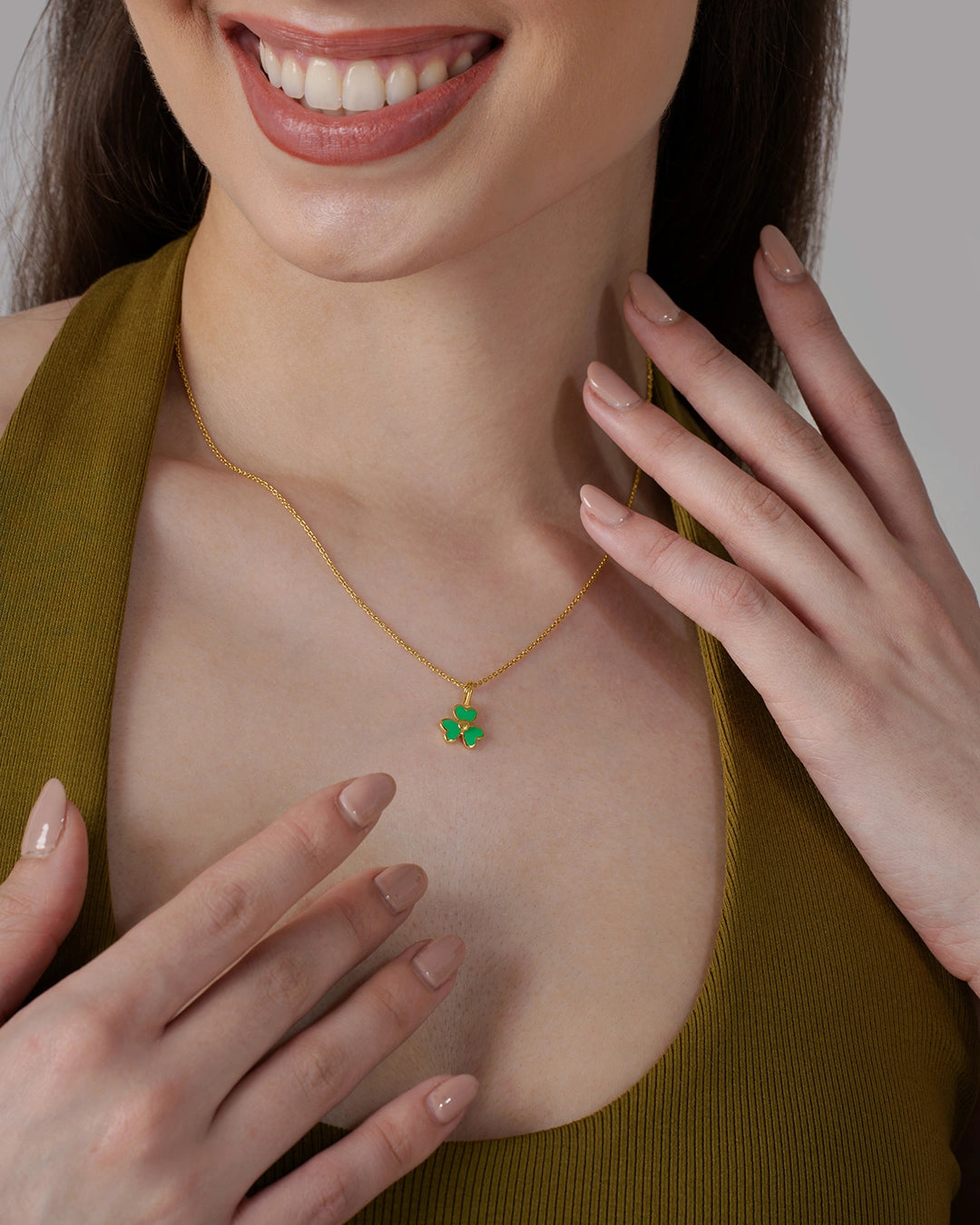 Green Flower Pendant