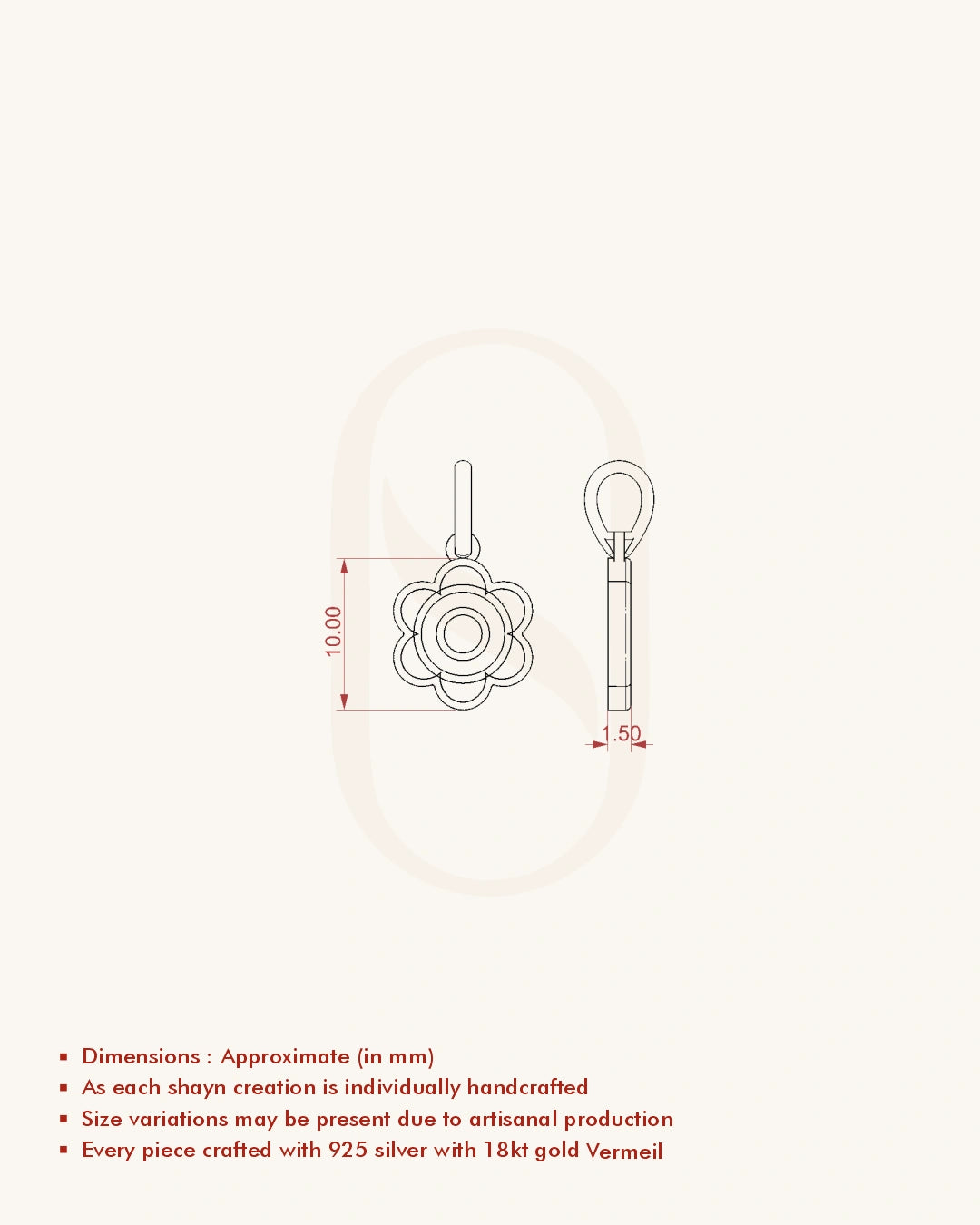 Daisy Flower Pendant