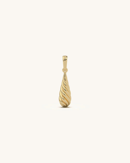 Gold pendant for women spiral design in 925 Sterling Silver 18KT Gold Vermeil