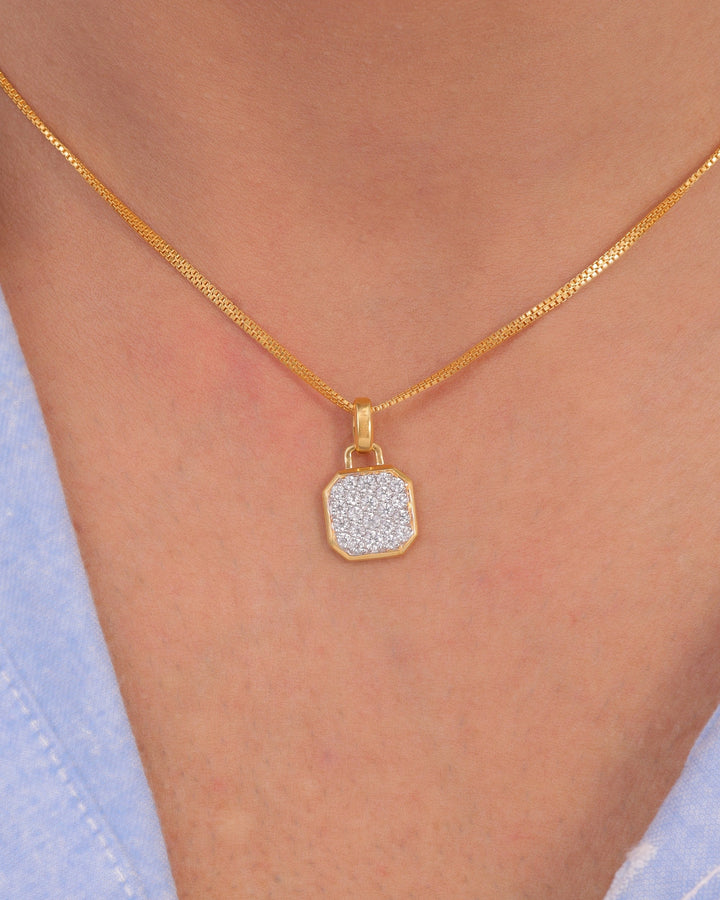 Iced Octagon Pendant