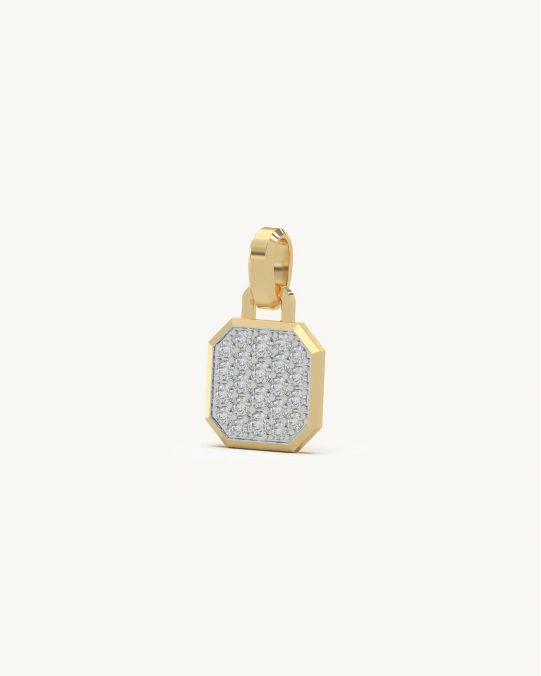 Iced Octagon Pendant