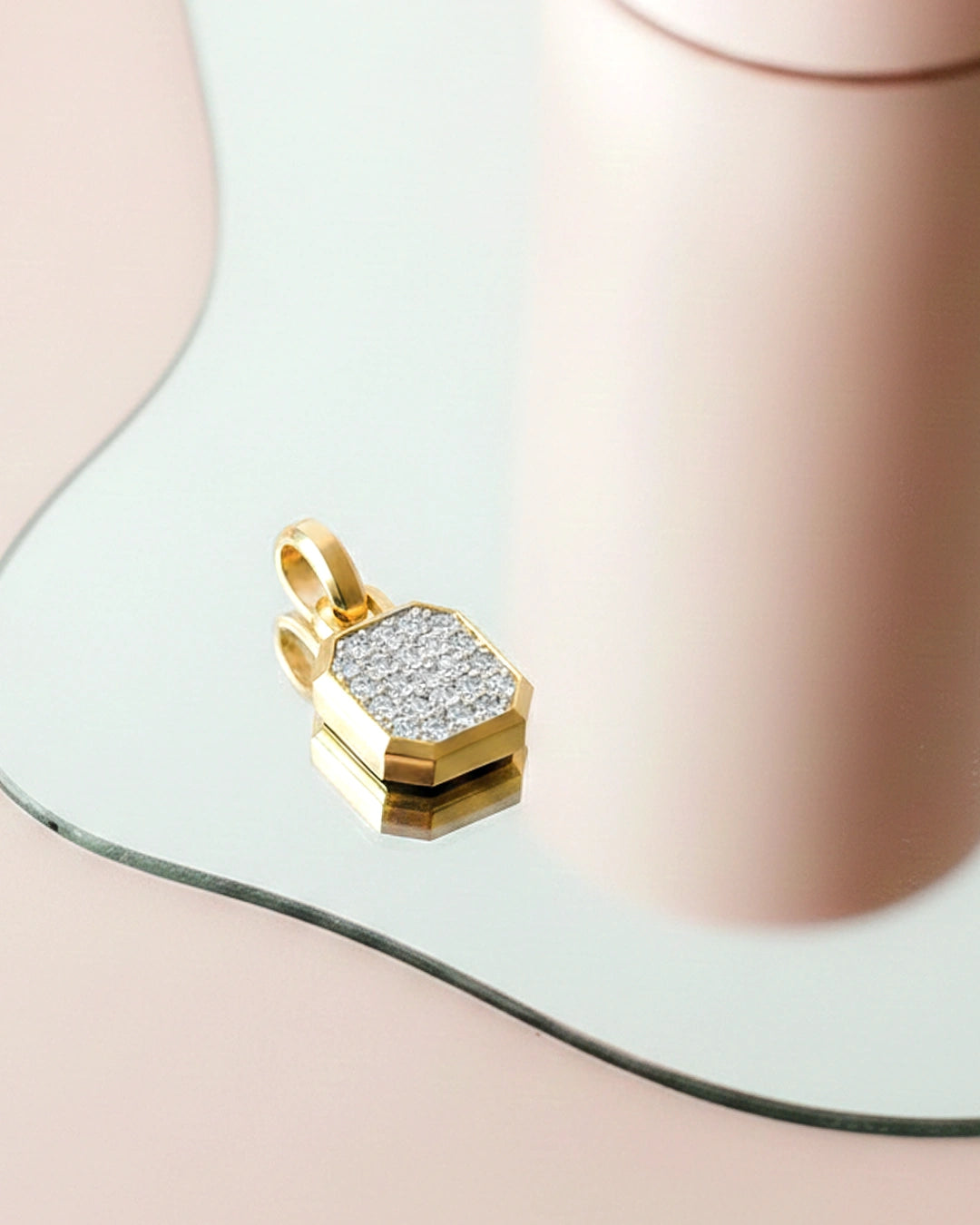 Iced Octagon Pendant