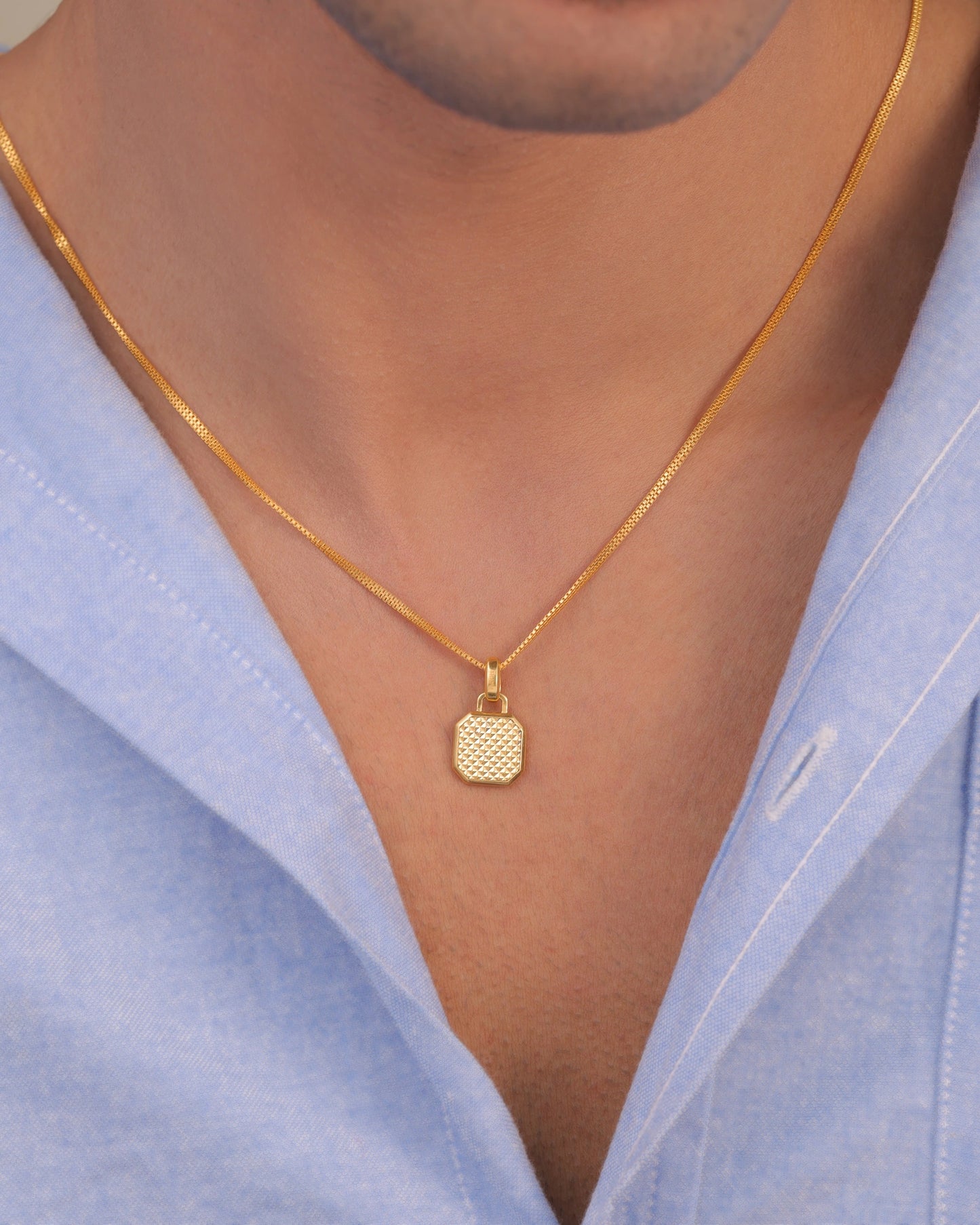 Textured Octagon Pendant