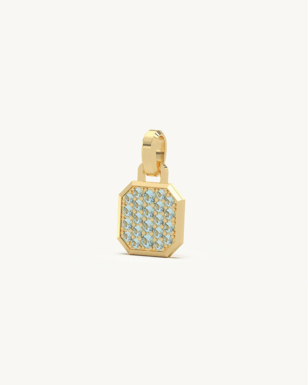 Octagon Aquamarine Pendant