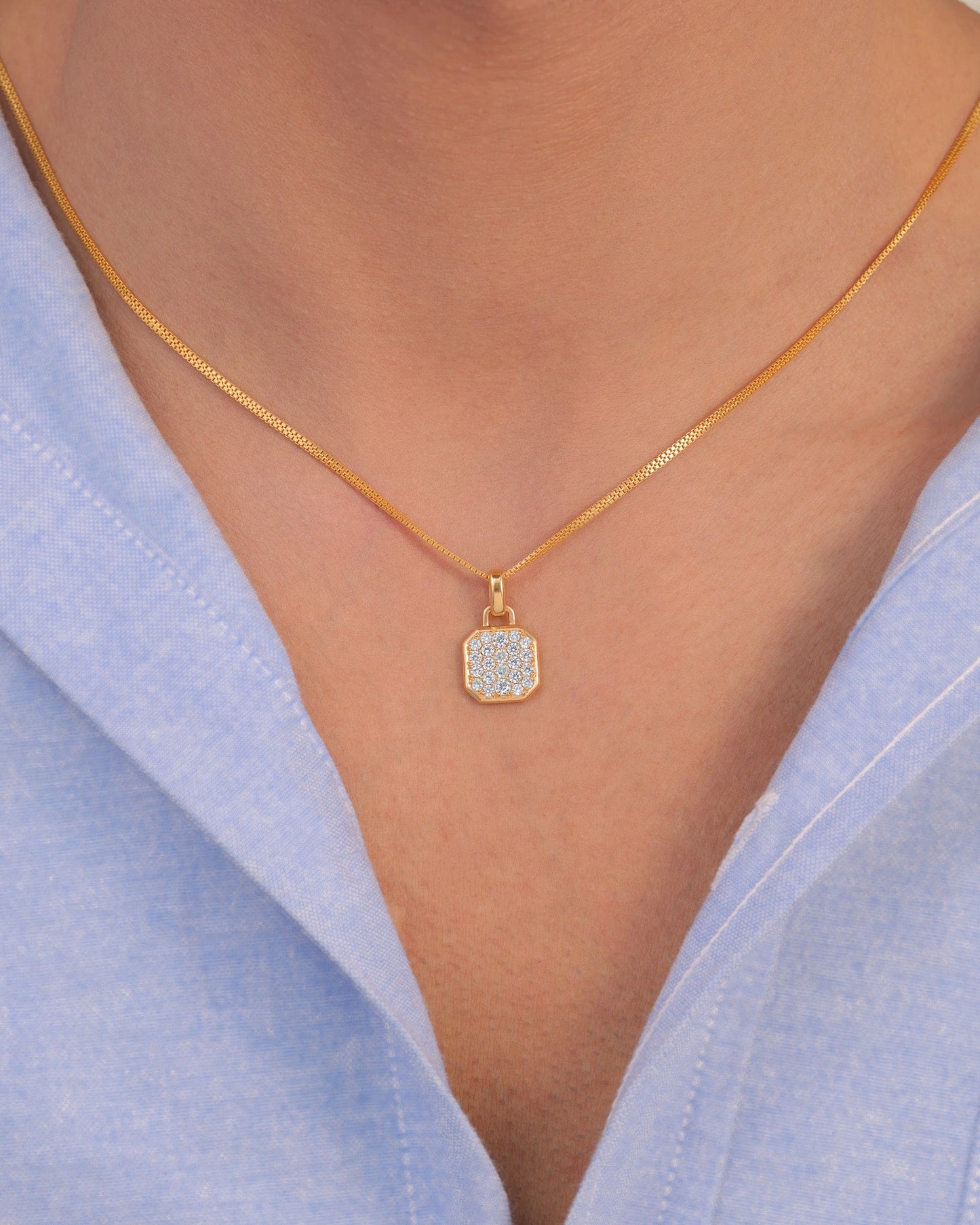 Octagon Aquamarine Pendant