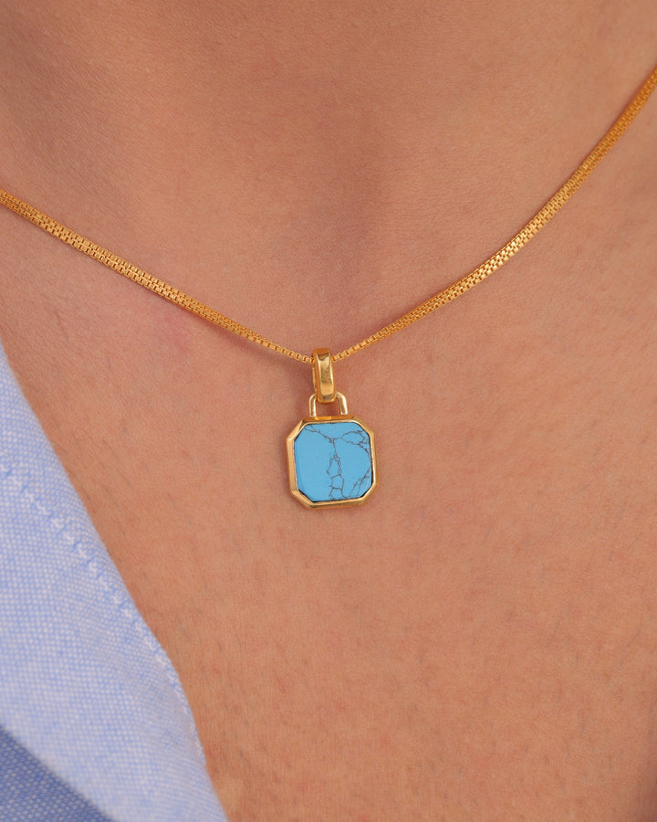 Octagon Turquoise Pendant