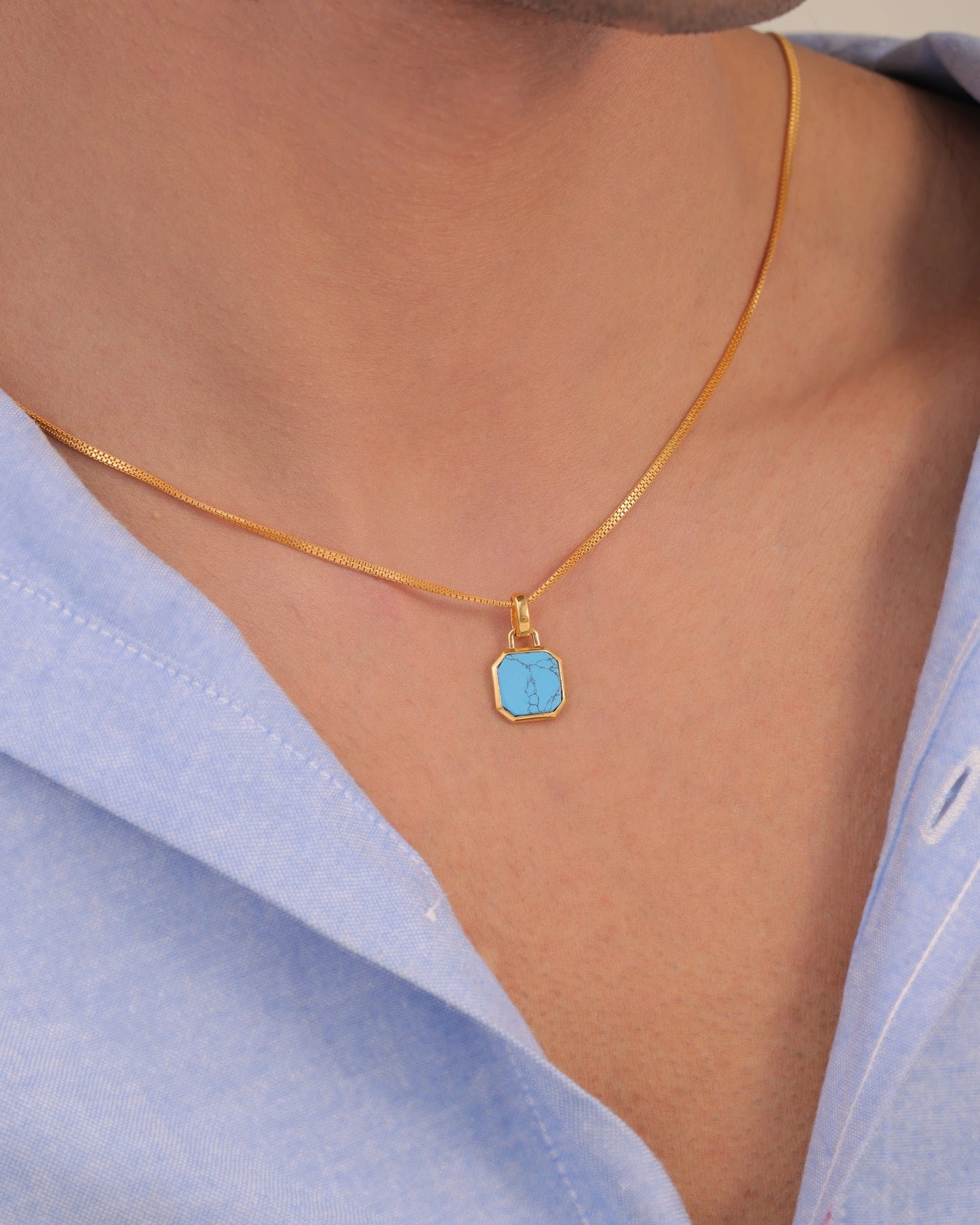 Octagon Turquoise Pendant
