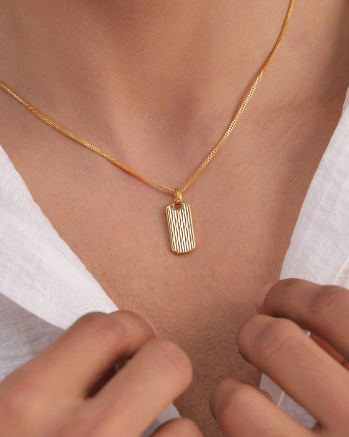 Textured Tag Pendant