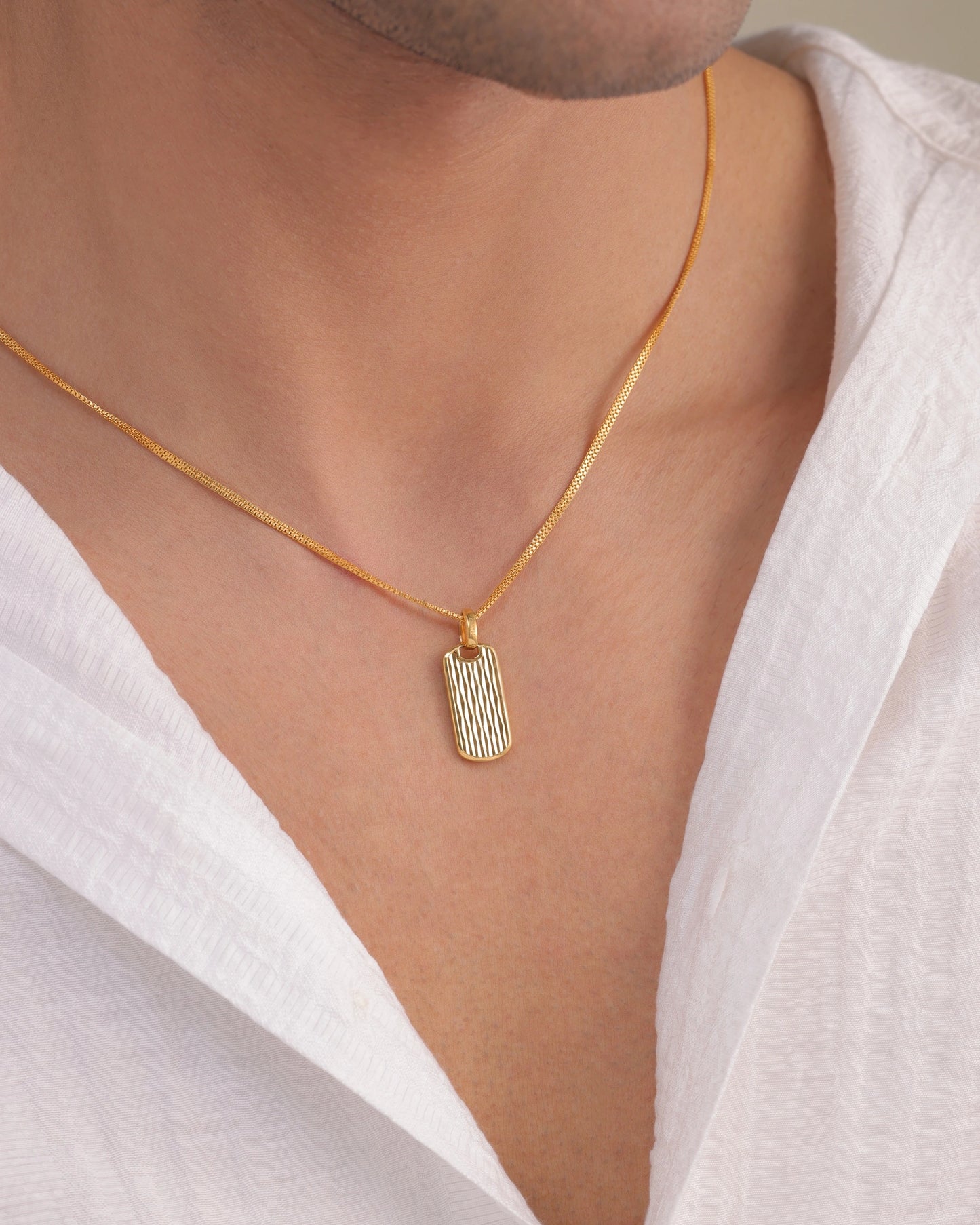 Textured Tag Pendant