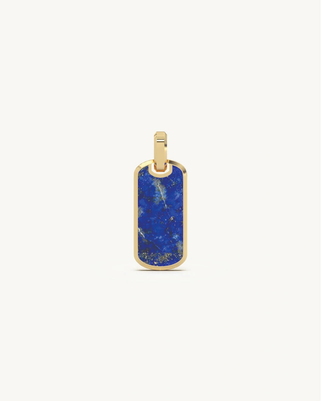 Lapis lazuli pendant natural blue stone with golden inclusions