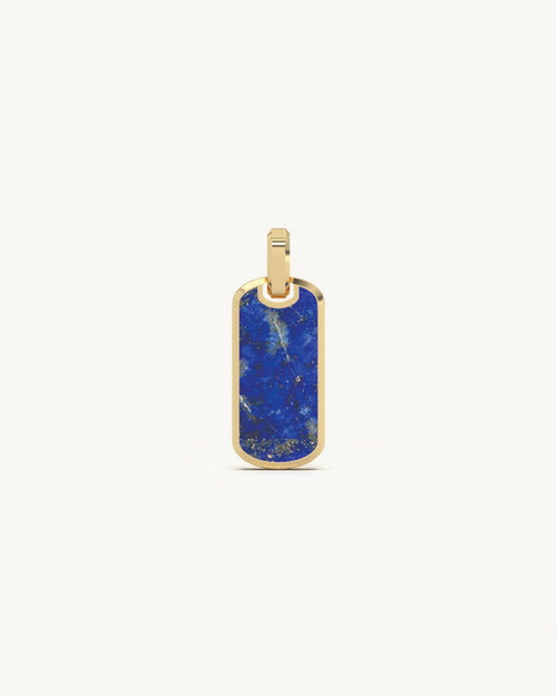 Lapis lazuli pendant natural blue stone with golden inclusions