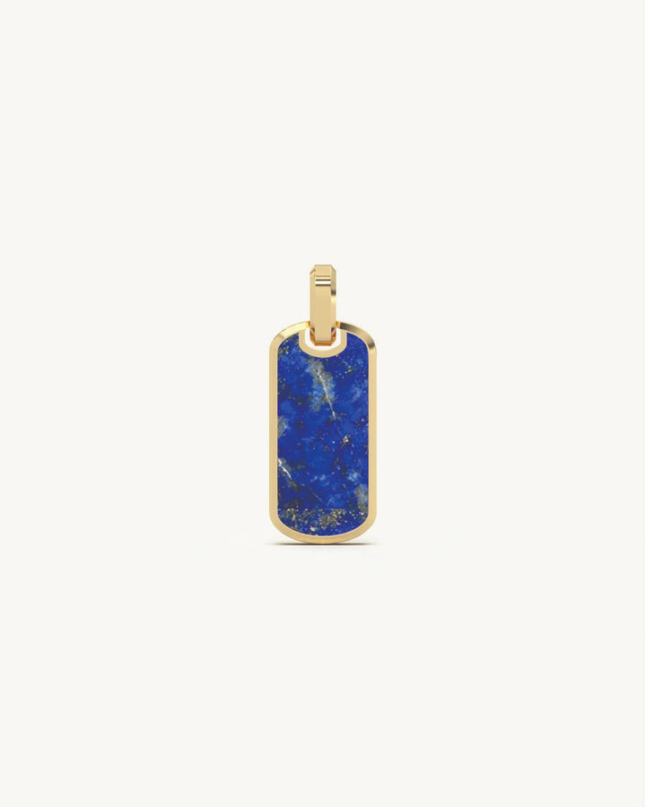 Lapis lazuli pendant natural blue stone with golden inclusions
