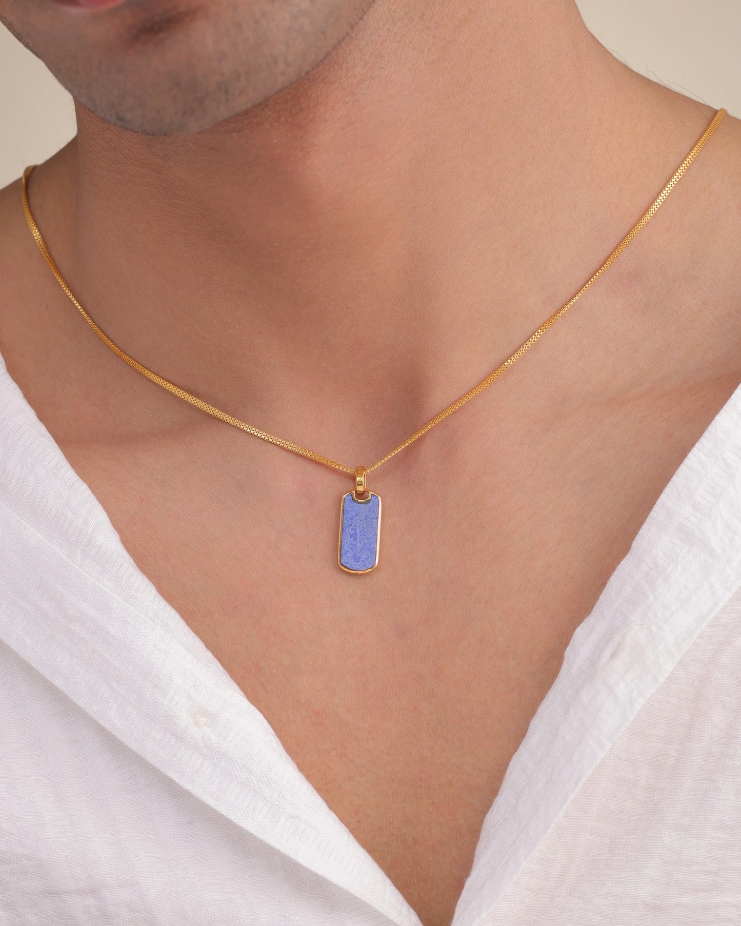 Lapis Lazuli Tag Pendant