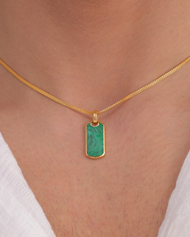 Malachite Tag Pendant