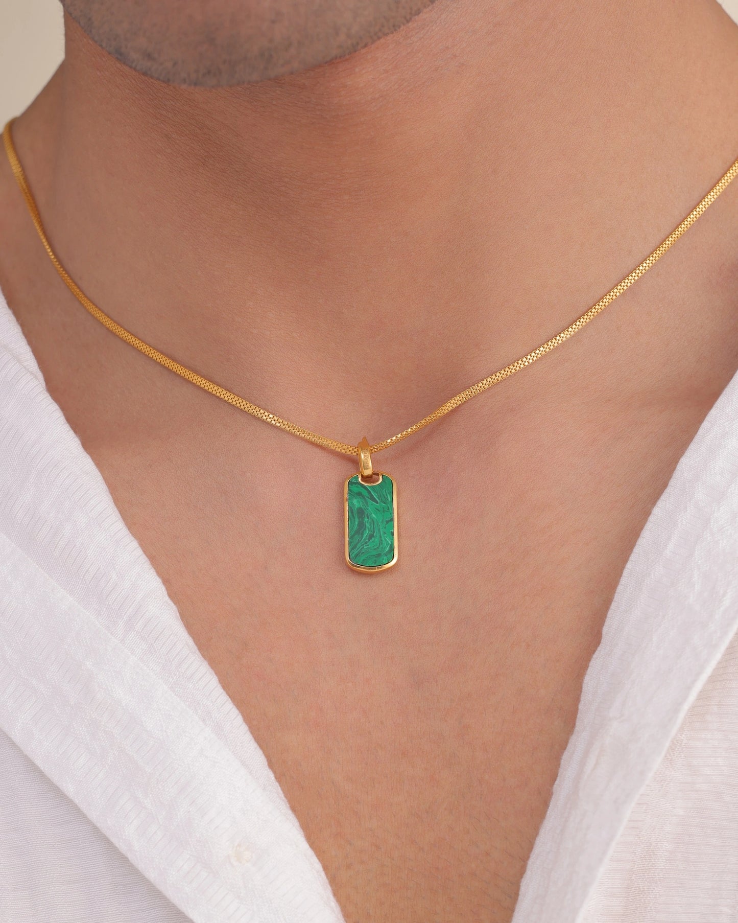 Malachite Tag Pendant