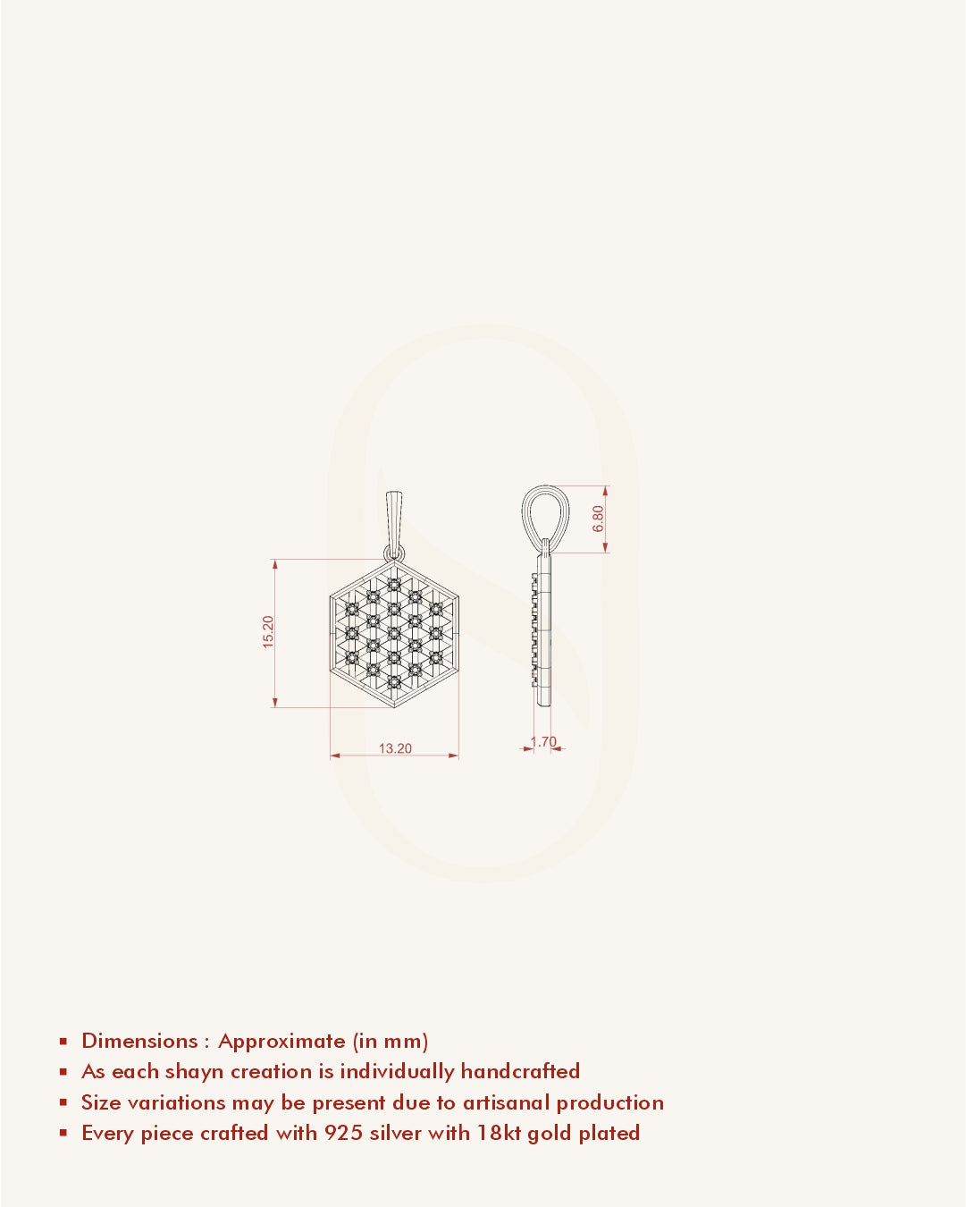 Hexa Pattern Pendant