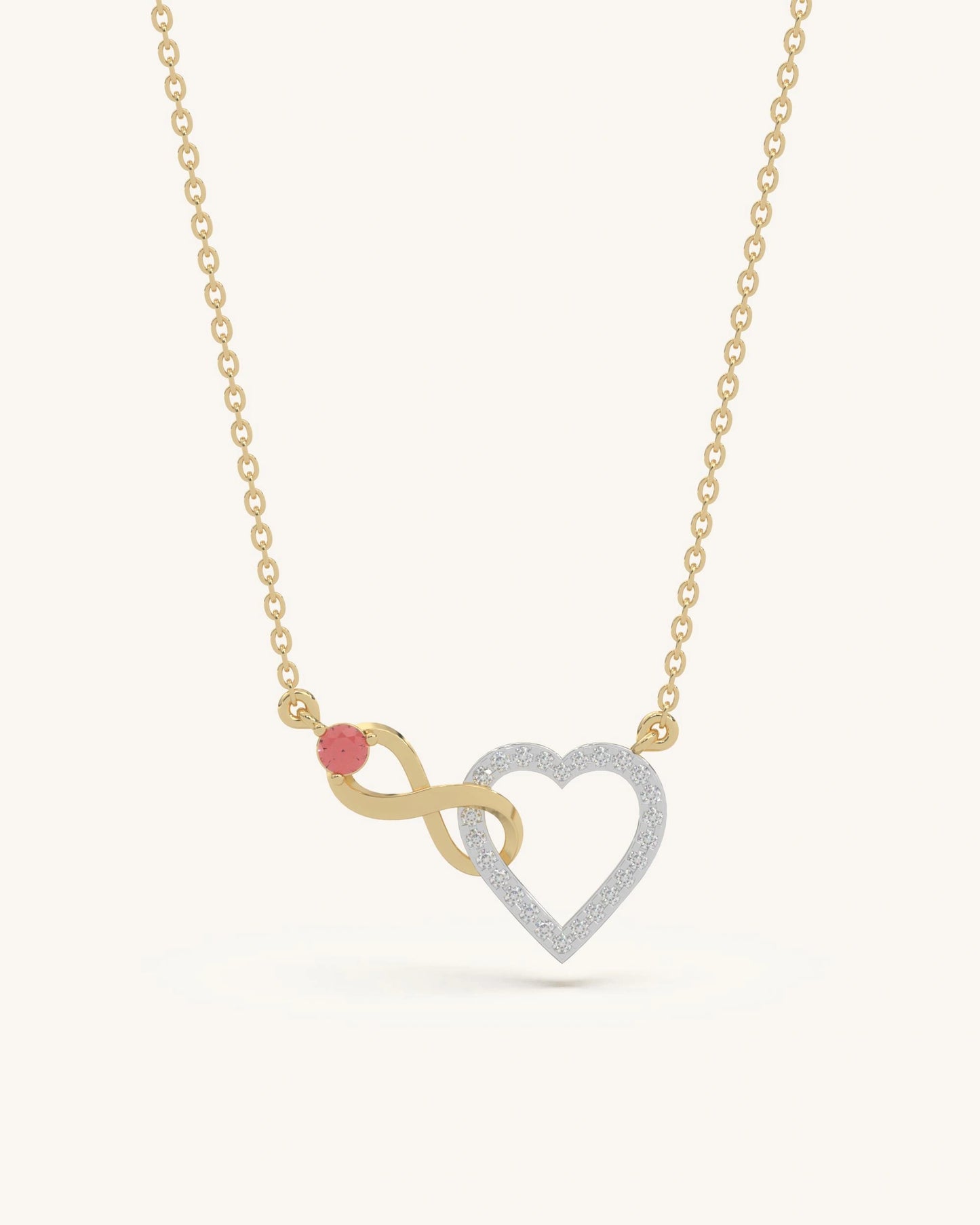 Love pearl necklace 925 sterling silver 18KT gold vermeil infinity heart design