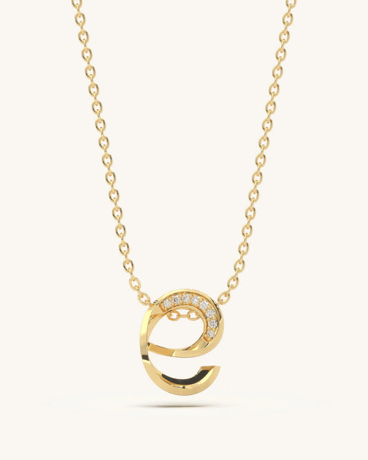 E Spiral Necklace