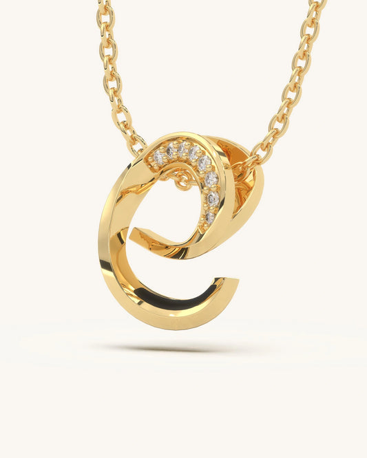 E Spiral Necklace