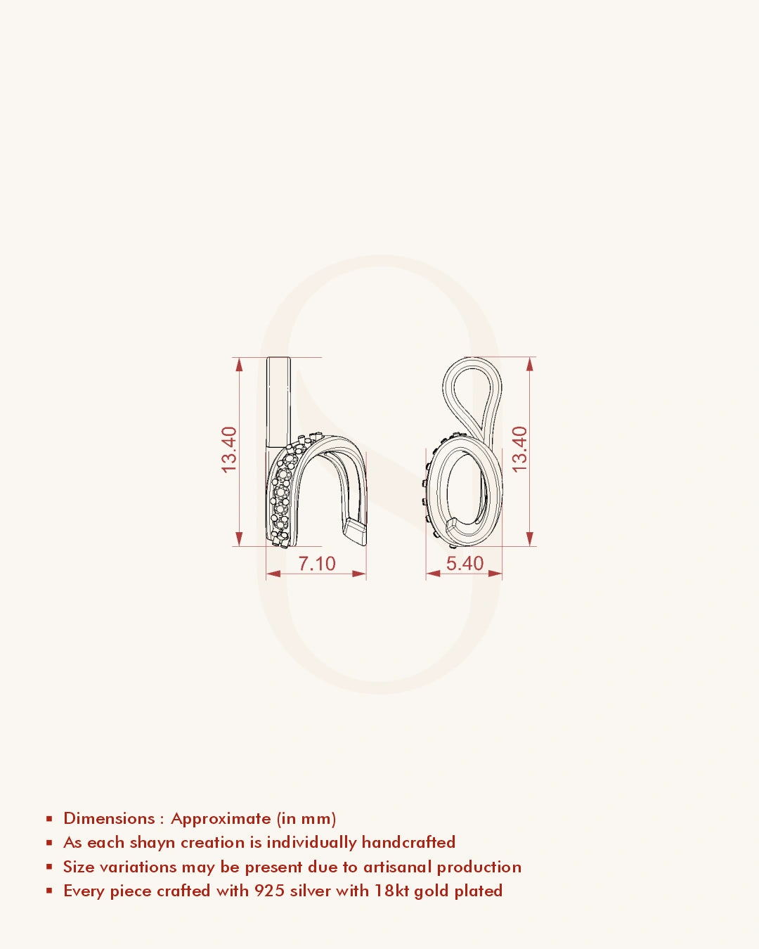 H Bend Necklace