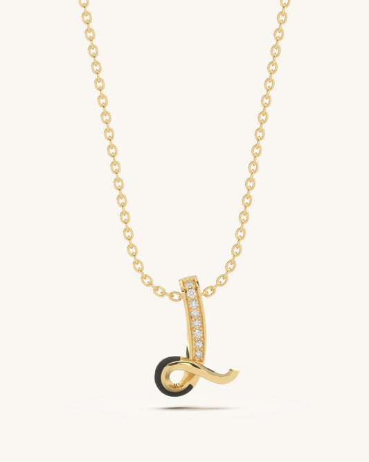 L Curl Necklace